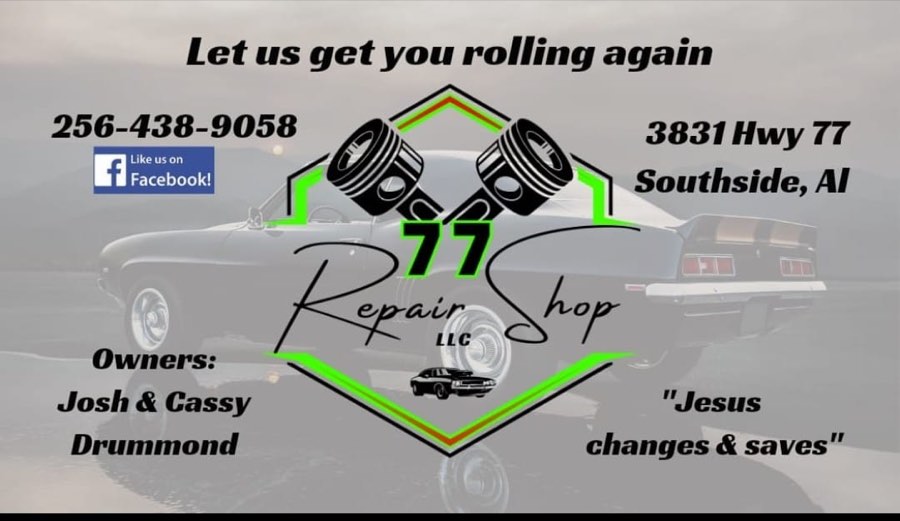 77 Repair Shop sign